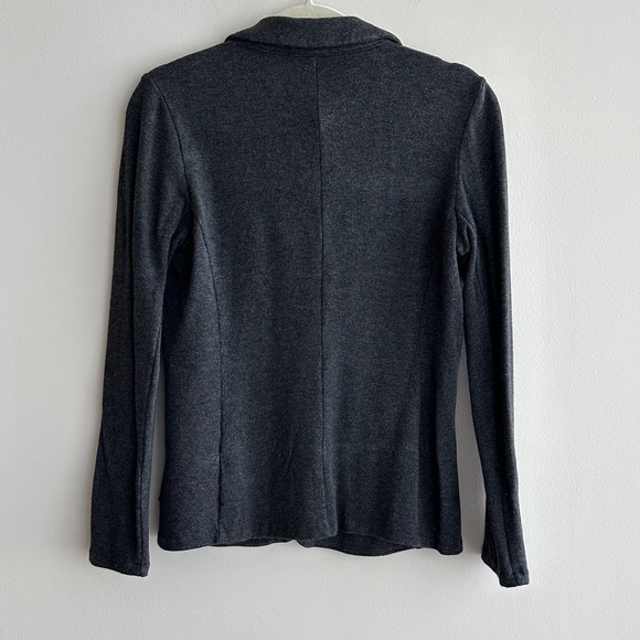 Tahari Dark Grey Stretch Sweatshirt Blazer, Casual Workwear, Size Medium - Picture 13 of 16